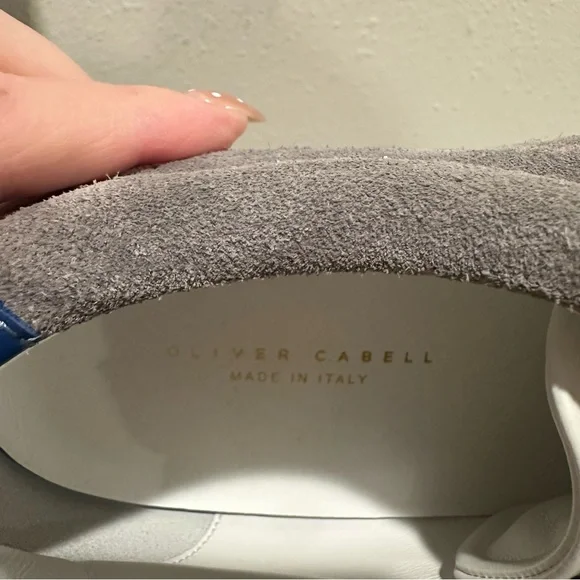 Oliver Cabell Low 1 Wallaby Gray and Blue Low-Top Sneakers